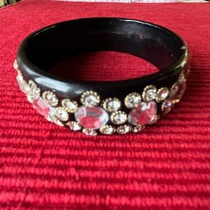 Crystal Beaded Wooden Bracelet